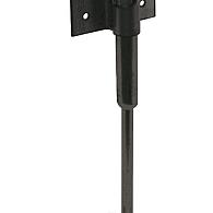 GB Staartgrendel 1000mm met plaat Zwart Gecoat