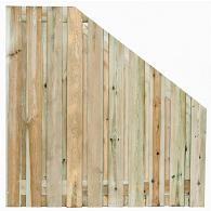 Tuinscherm grenen groen geïmpregneerd, 21-planks (19 + 2) Enschede 180/90 x 180 cm verloop