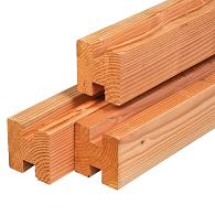 Douglas geschaafd tussen sleufpaal 115x115 mm 300 cm