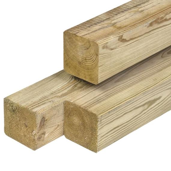 Geïmpregneerd Grenen Paal Geschaafd 88x88 mm 210 cm