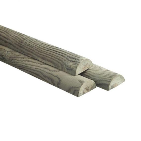 Geïmpregneerd Rondhout halfronde paal Gefreesd Ø 10 cm 400 cm