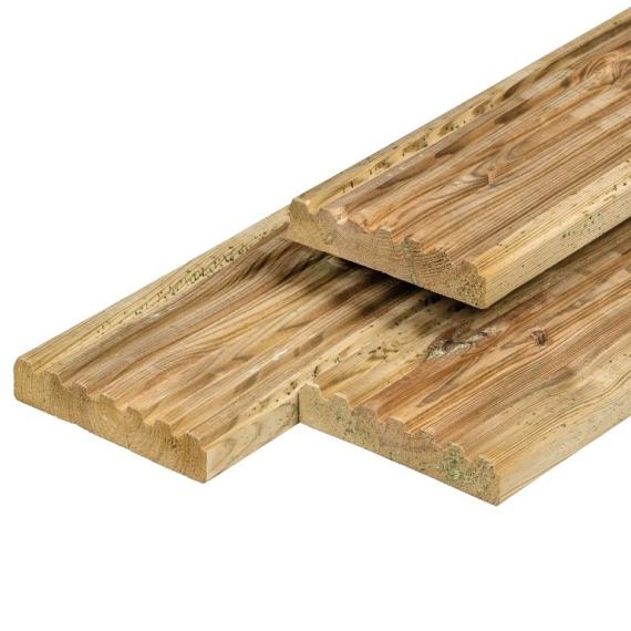 Geïmpregneerd Grenen Vlonderplank Geschaafd 28x145 mm 400 cm