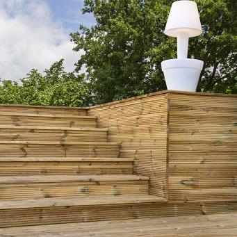 Geïmpregneerd Grenen Vlonderplank Geschaafd 28x145 mm 400 cm