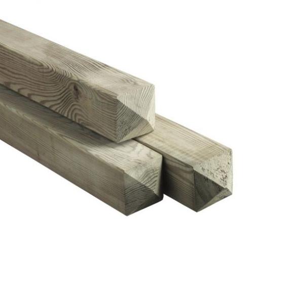 Geïmpregneerd Grenen Geschaafd Diamantkop 68x68 mm 270 cm