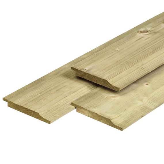 Geïmpregneerd Vuren Halfhouts Rabat Geschaafd Werkende breedte 133 mm 19x145 mm 240 cm