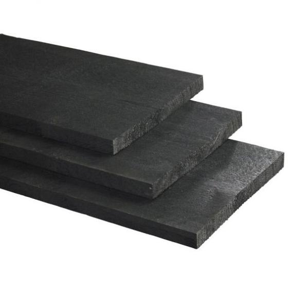 Geïmpregneerd Vuren Fijnbezaagd Rustiek Zwart 25x250 mm 500 cm