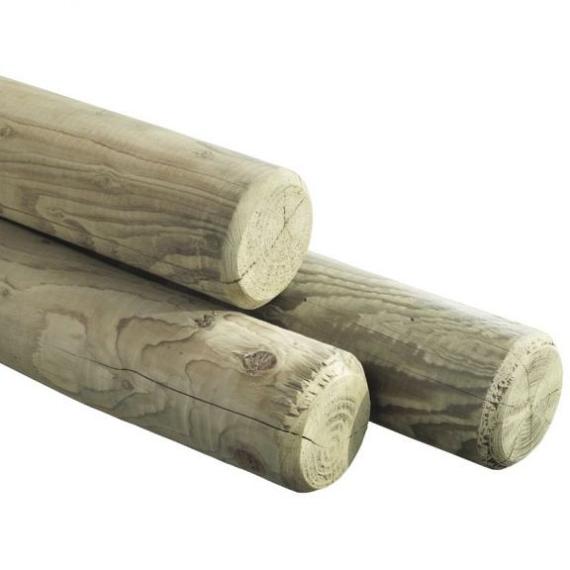 Geïmpregneerd Rondhout paal Gefreesd Ø 12 cm 500 cm