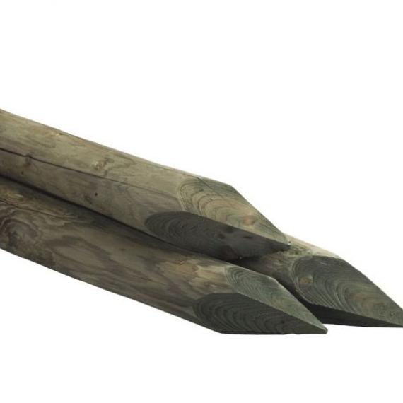 Geïmpregneerd Rondhout paal Gepunt Geschild Ø 8 cm 300 cm