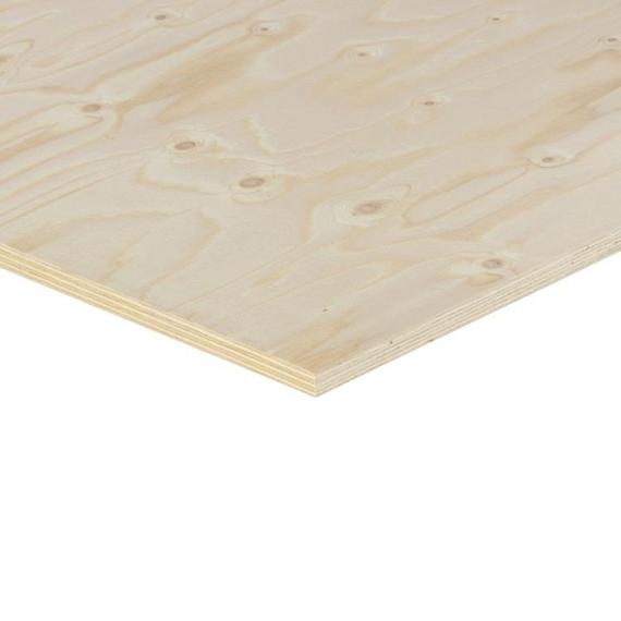 Underlayment Radiata pine rechte kanten WBP 2440x1220x9 mm