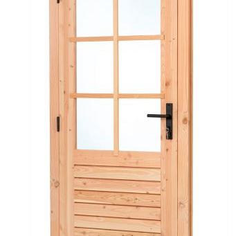 Douglas enkele glas deur 6-ruits B1000xH2050mm buitenmaat, linksdraaiend