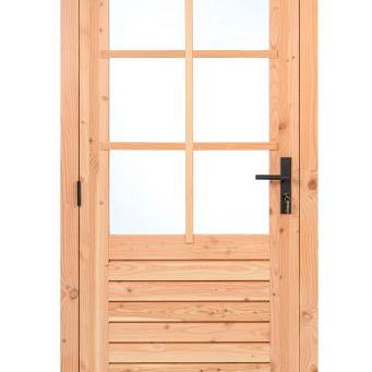 Douglas enkele glas deur 6-ruits B1000xH2050mm buitenmaat, linksdraaiend