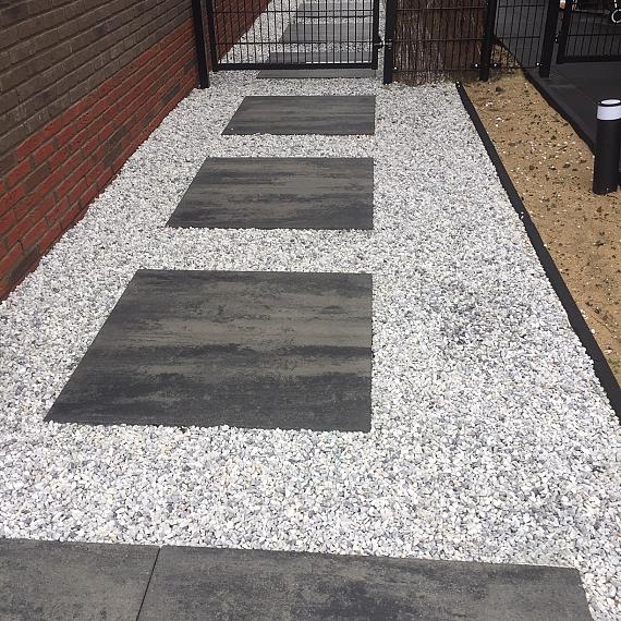Patio square 90x90x6 cm nero/grey