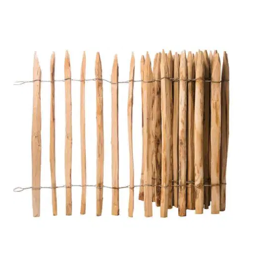 Engelse kastanjerol, 2 draden, latafstand 7,5 cm L460 x H120 cm