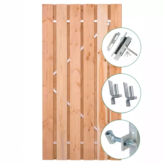Tuindeur Privacy Douglas gegalvaniseerd frame