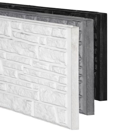 Berton©-motiefplaat smal antraciet H26 x D4,8 x L184 cm Rustico