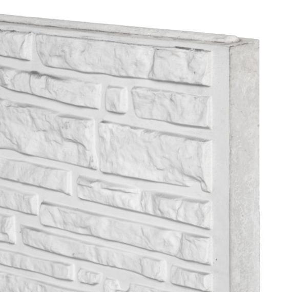 Berton©-motiefplaat smal wit/grijs H26 x D3,5 x L184 cm Rustico