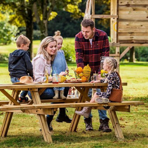 Picknicktafel Superieur 300 cm vuren gedroogd, groen geïmpregneerd
