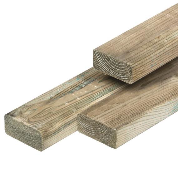 Geïmpregneerd Grenen Regel Geschaafd 45x95 mm 400 cm