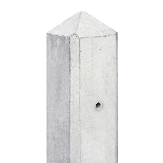 Berton©-paal IJssel wit/grijs, diamantkop 10 x 10 x 190 cm T-model