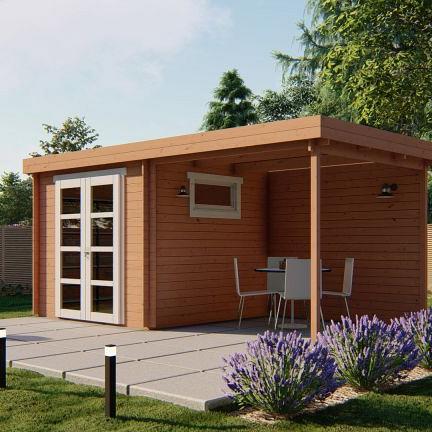Blokhut - Tuinhuis Brenda | 28 mm | vuren onbehandeld