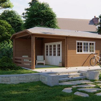Blokhut - Tuinhuis Sibella | 44 mm | vuren onbehandeld