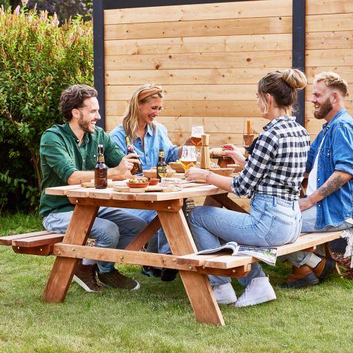 Berton©-sleufpaal Zaan antraciet gecoat, vlakke kop 11.5 x 11.5 x 275 cm hoekmodel met brede ondersleuf