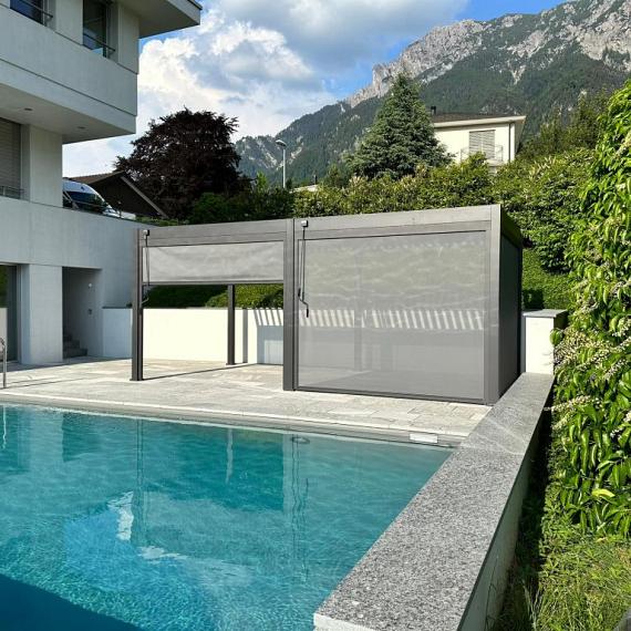 Aluminium overkapping Windscherm 300 cm antraciet