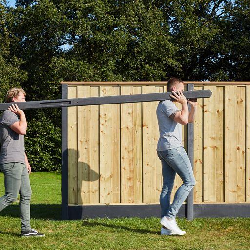 Berton©-paal Amstel LG, antraciet gecoat, diamantkop 10 x 10 x 280 cm T-model