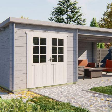 Blokhut - Tuinhuis Charlotta | 28 mm | vuren honinggeel geïmpregneerd