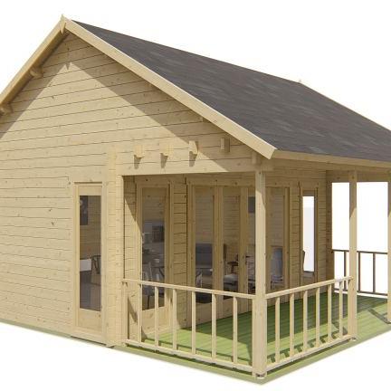 Blokhut - Tuinhuis Olaug | 44 mm | vuren onbehandeld