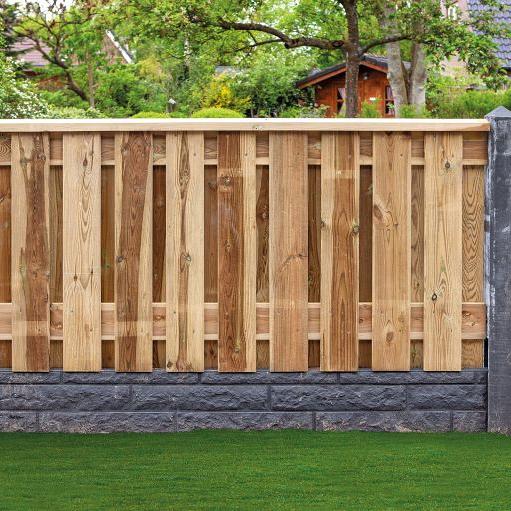 Tuinscherm Enschede, groen geïmpregneerd grenen, RVS-geschroefd, 21-planks (19+2) 180 x 90 cm