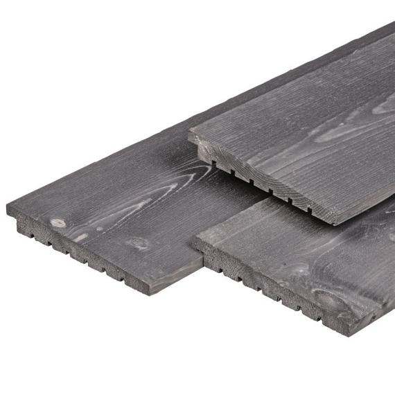 Geïmpregneerd Vuren Zweeds Rabat Fijnbezaagd Grijs Werkende breedte 180 mm 14/28x195 mm 240 cm