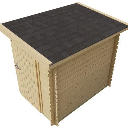 Blokhut - Tuinhuis Aanbouw | 44 mm | vuren, onbehandeld