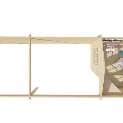 Blokhut - Tuinhuis Gretel | 44 mm | vuren onbehandeld