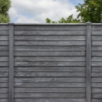 Berton©-motiefplaat smal antraciet H26 x D3,5 x L184 cm rabat-houtmotief