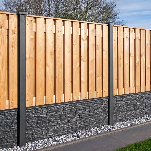 Tuinscherm Red Class Wood, 21-planks (19 + 2) Casablanca 150 x 180 cm