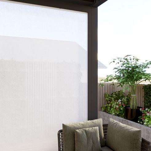 Aluminium overkapping Windscherm 265 cm wit