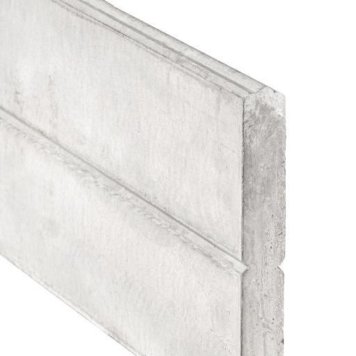 Berton©-motiefplaat smal wit/grijs H26 x D3,5 x L184 cm blokhutprofiel