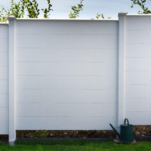 Berton©-motiefplaat smal wit/grijs H26 x D4,8 x L184 cm blokhutprofiel