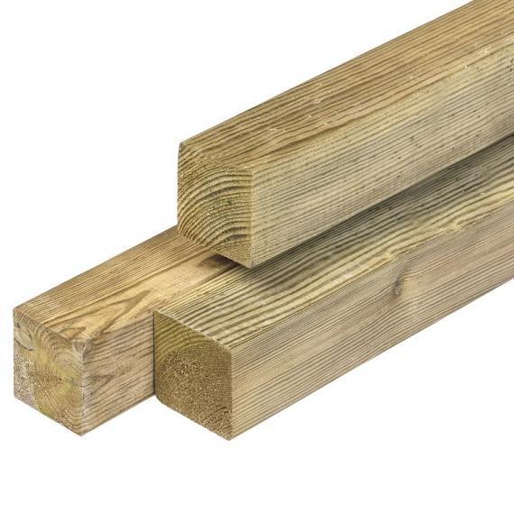 Geimpregneerd Grenen Paal Geschaafd 68x68 mm 270 cm