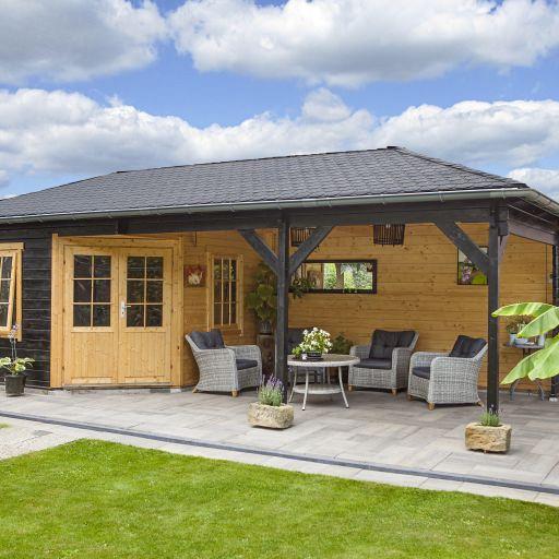 Blokhut - Tuinhuis Paiva | 44 mm | vuren onbehandeld