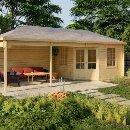 Blokhut - Tuinhuis Paiva | 44 mm | vuren onbehandeld
