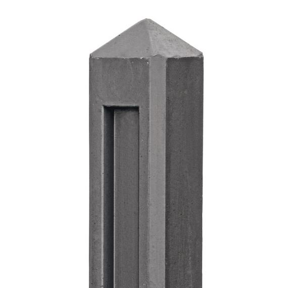 Berton©-paal antraciet Hunze, diamantkop 10 x 10 x 145 cm T-model