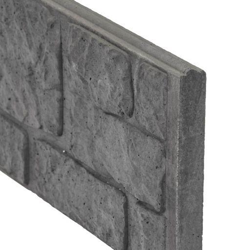 Berton©-motiefplaat smal antraciet H26 x D3,5 x L184 cm romeinsmotief