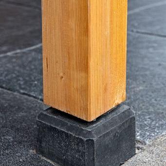 Berton© betonpoer 15,0 x 15,0 x 60,0 cm, antraciet, M16-bus
