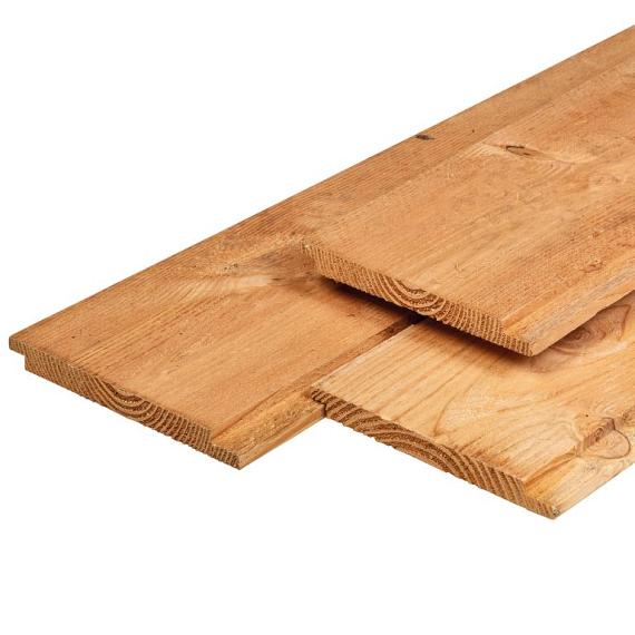 Douglas dubbel lip profiel fijnbezaagd werkende breedte 177 mm 18x190 mm 300 cm