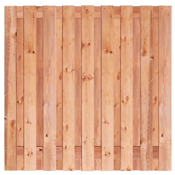 Tuinscherm Tanger, Red Class Wood geïmpregneerd ME vuren, RVS-geschroefd, 19-planks (17+2) 180 x 180 cm