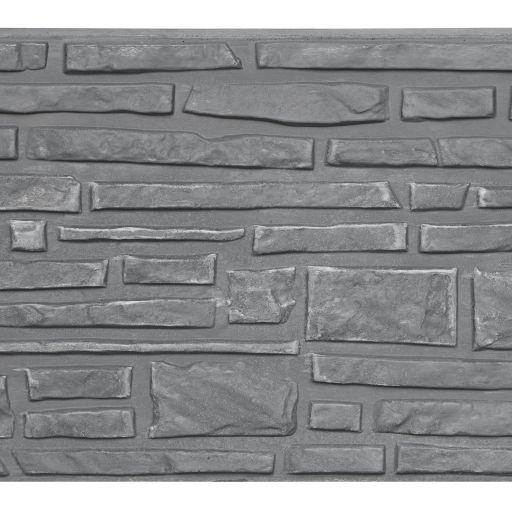 Berton©-motiefplaat smal antraciet H26 x D3,5 x L184 cm Rustico