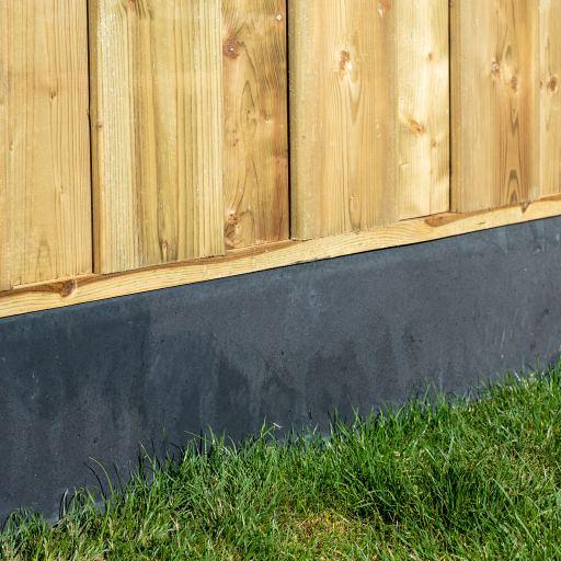 Berton onderplaat antraciet 2 zijden glad H24xD3.5xL184 cm