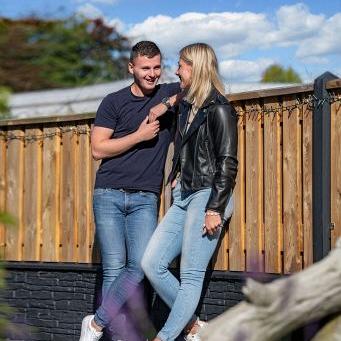 Berton©-motiefplaat antraciet gecoat H36 x D3,5 x L184 cm leisteenmotief